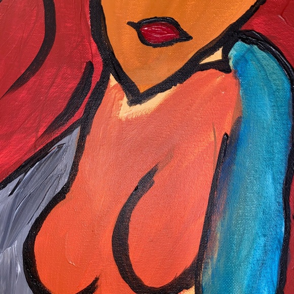 Original Painting- Abstract Pregnant Nude - Picture 3 of 5